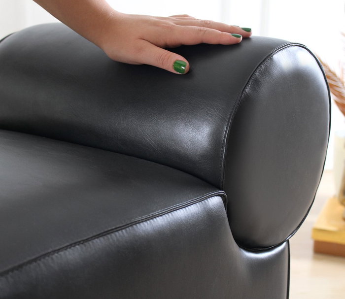 Atelier Del Sofa Rohin Deri Puf - Negro